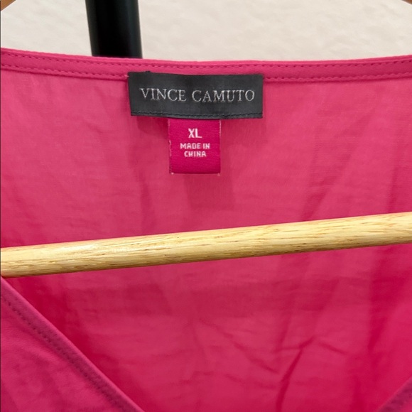 Vince Camuto Fuchsia Blouse with Tie Front - Picture 3 of 6